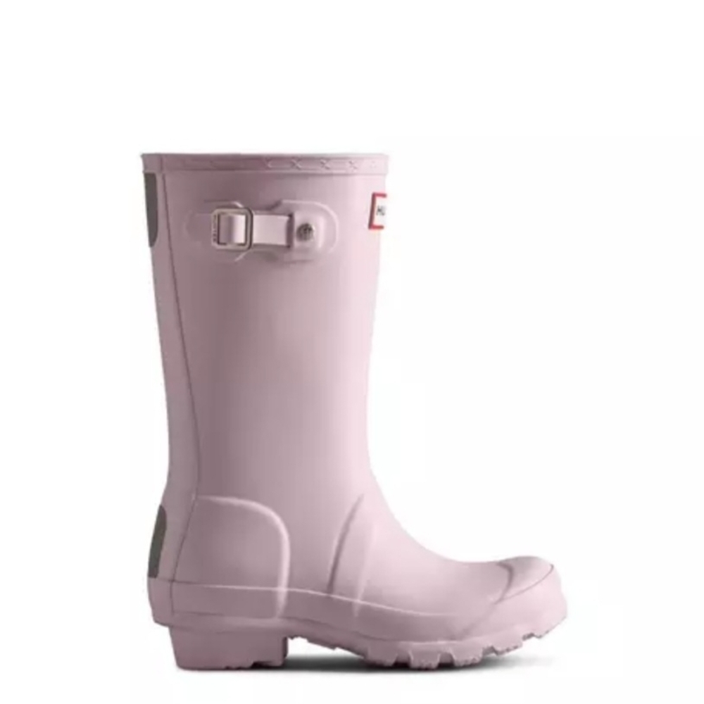 Hunter Girls Pastel Tempered Mauve Waterproof Rain Boots Size 5 NWT